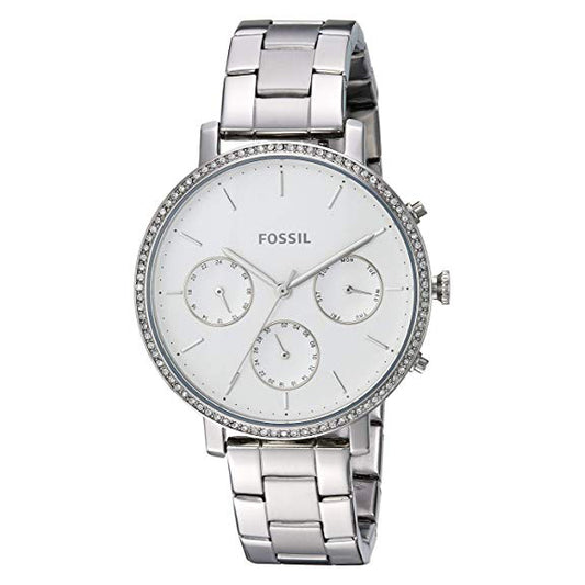 Fossil Women's Sylvia Quartz Stainless Steel Casual Watch Silver (ES4435)