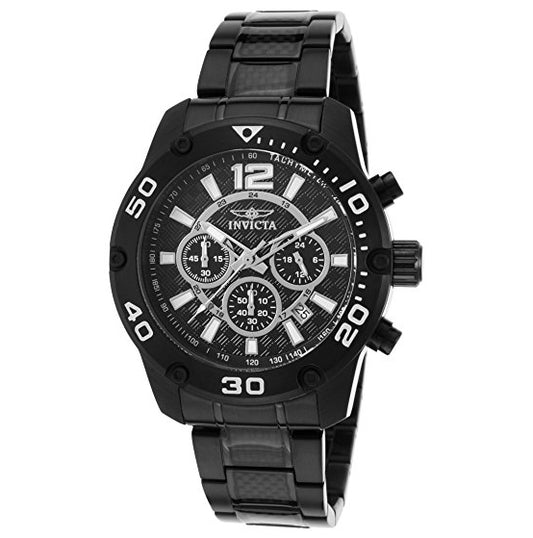 Invicta 21488 Men's Pro Diver Chrono Black Ip Stainless Steel And Dial Watch (21488)