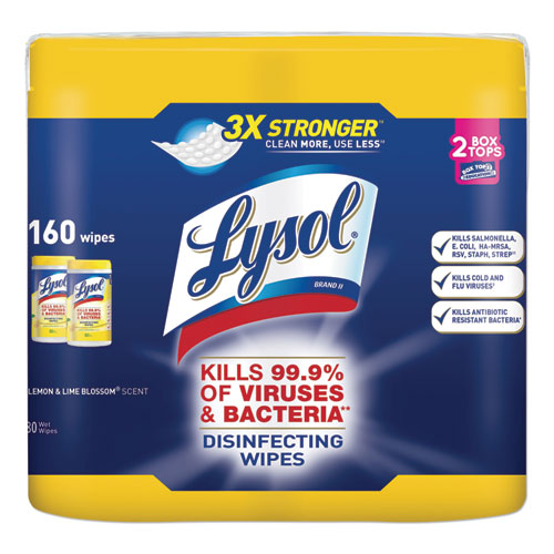 Lysol Disinfecting Wipes Lemon & Lime Blossom 80 Wipes "2-PACK"