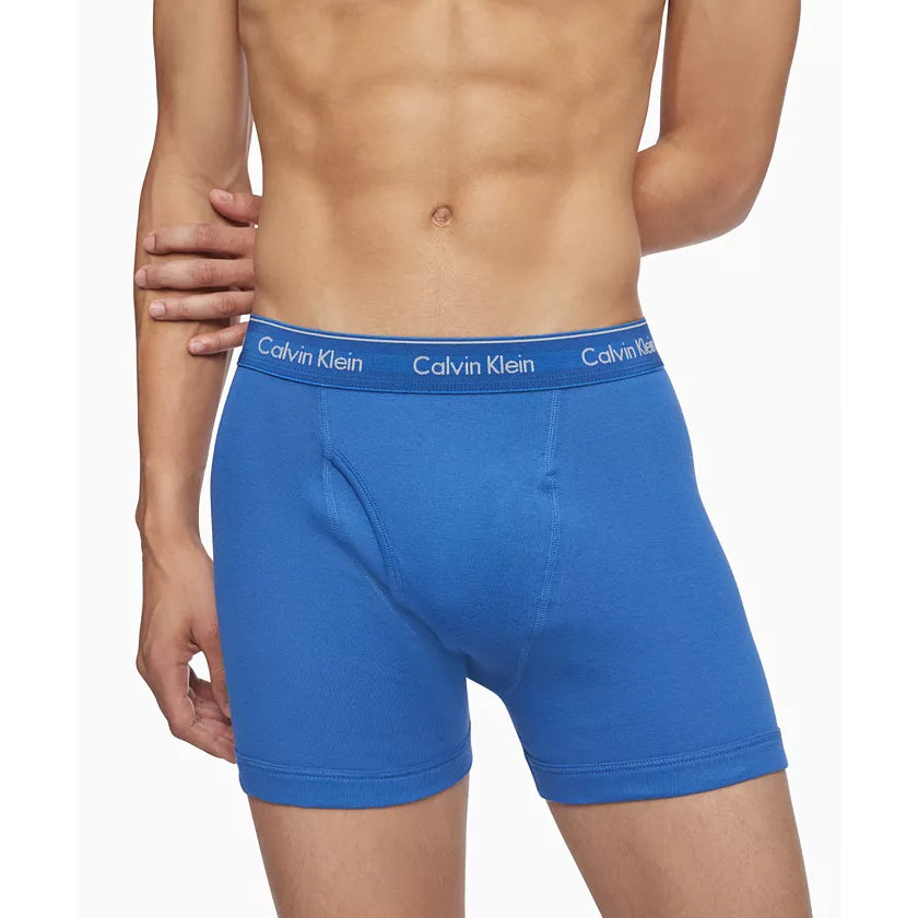 Calvin Klein Cotton Classics Briefs 4-Pack Blue/Teal/Grey/Red NB4000-918 -  Free Shipping at LASC
