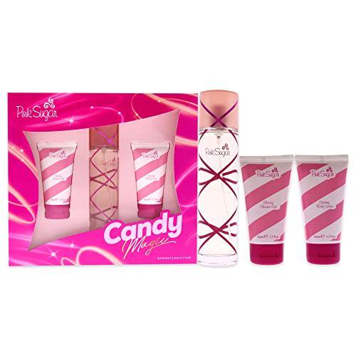 Pink Sugar 3 Piece Gift Set Eau de Toilette 3.4 oz + Glossy shower gel 1.7 oz + Creamy body lotion 1.7 oz