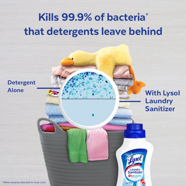 Lysol Laundry Sanitizer Crisp Linen 90 oz Eliminates Odors and Kills Bacteria