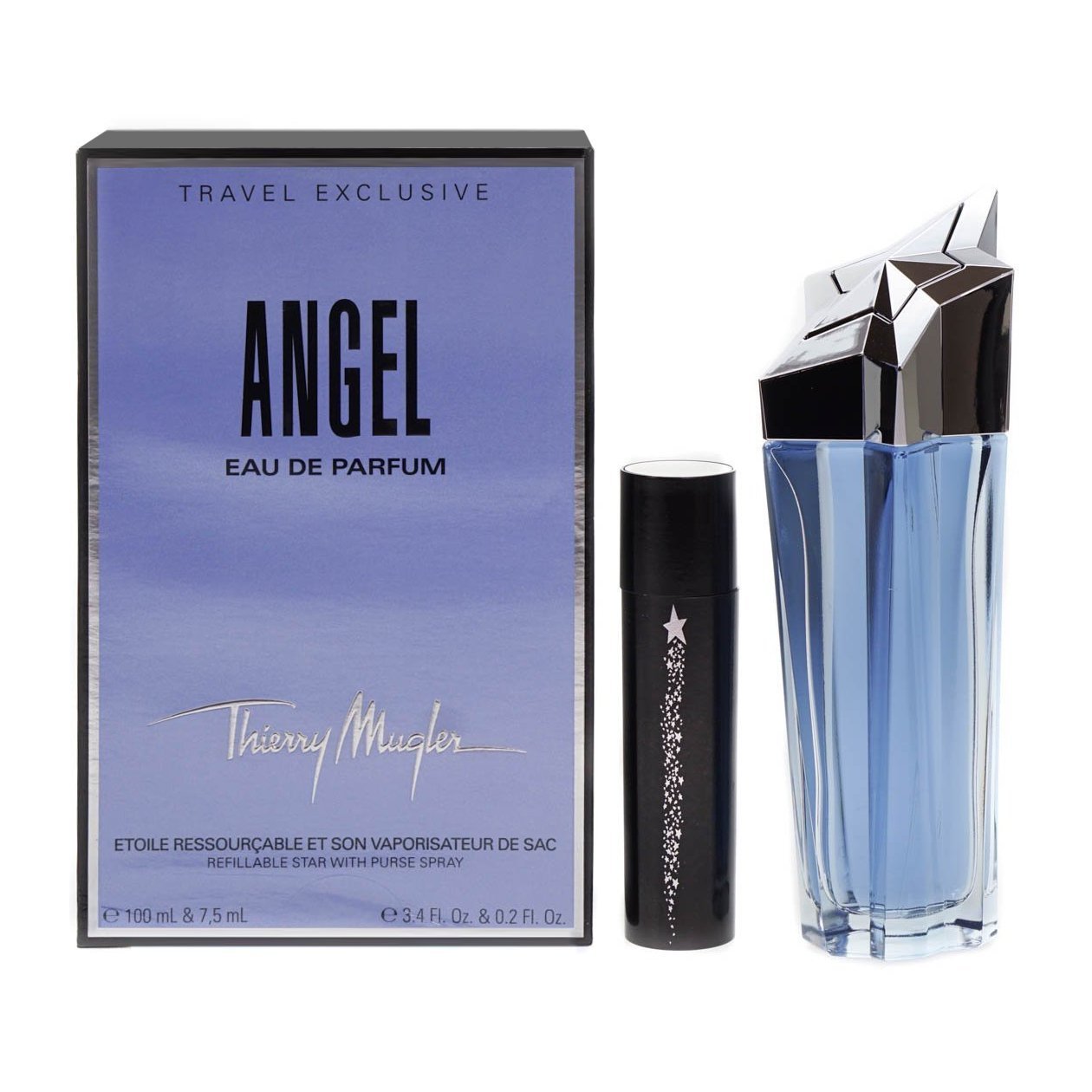 Angel 2Pc Travel Set by Thierry Mugler for Women (100 ml + 7.5 ml) EDP