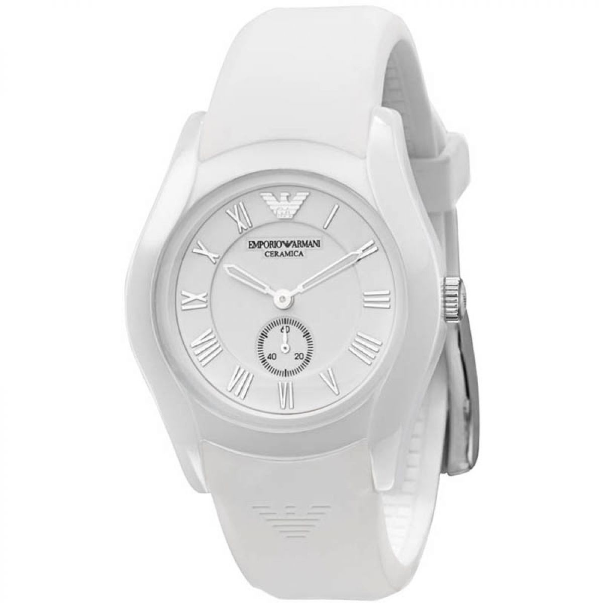 Emporio Armani Women's White Ceramic Polyurethane Watch (AR1433)