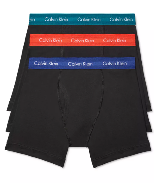 Calvin Klein Men's "3-PACK" Cotton Stretch Moisture-Wicking Boxer Briefs