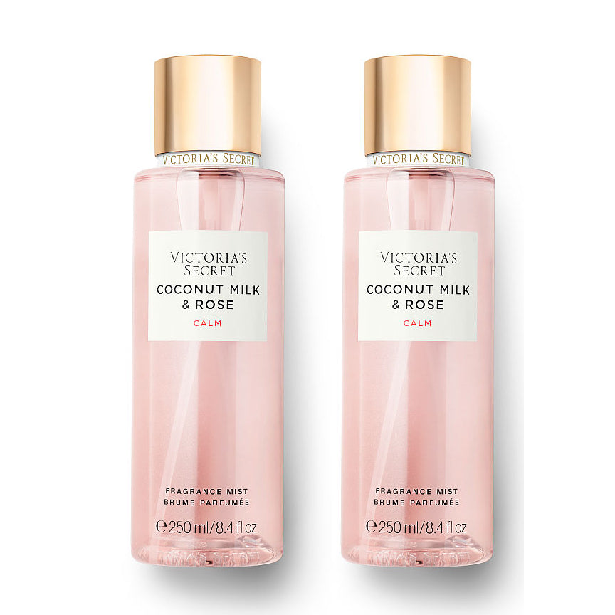 Victoria's Secret Coconut Milk & Rose Body Mist 8.4 fl. oz/250 ml "2-PACK"