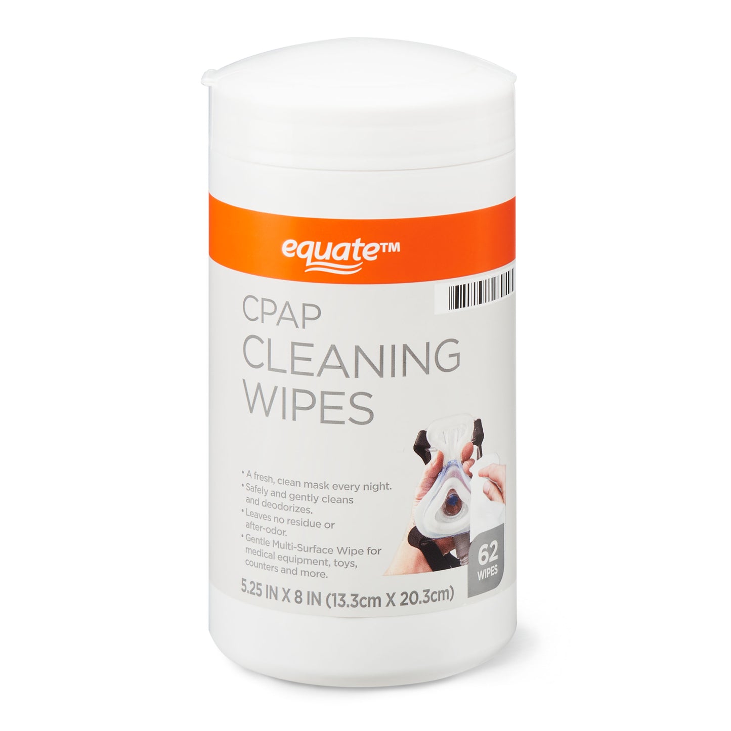 Equate CPAP Cleaning Wipes, 62 Count