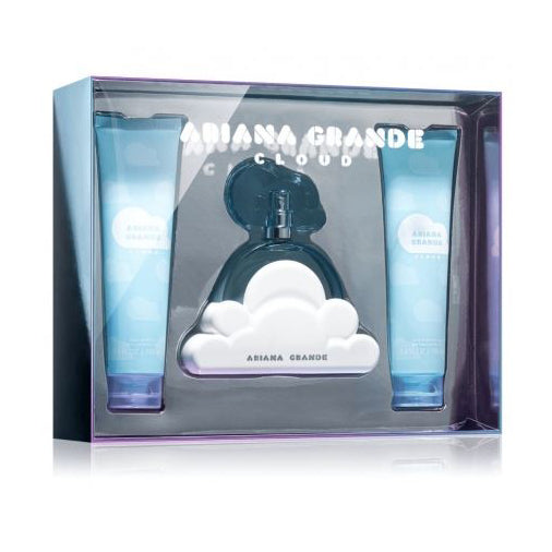 Ariana Grande Cloud 3pcs Gift Set EDP 3.4 oz, Body Lotion 3.4 oz, Shower Gel 3.4 oz.