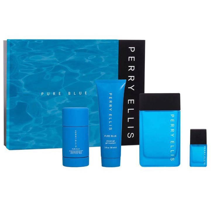 Perry Ellis Pure Blue by Perry Ellis Gift Set -- 3.4 oz Eau de Toilette Spray +