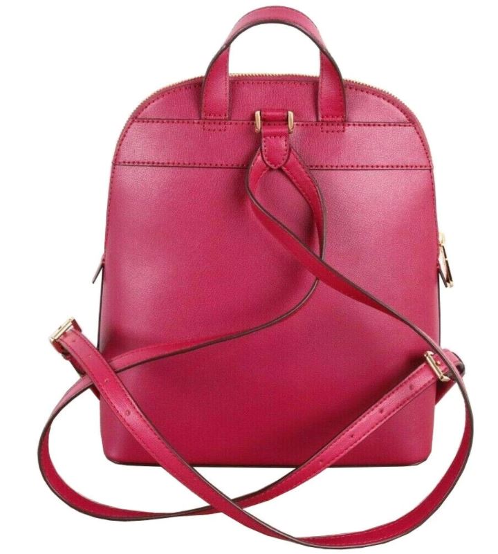 Michael Kors Emmy Large Cherry Leather Backpack Rafaelos