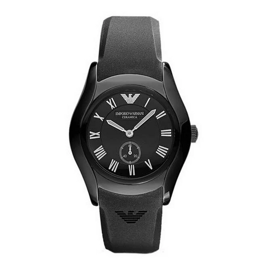Emporio Armani Women's Black Ceramic Polyurethane Watch (AR1432)