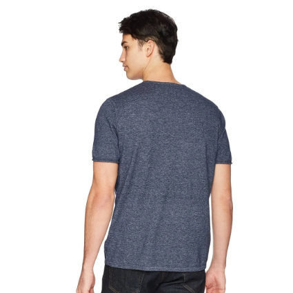 Calvin Klein Jeans Men's Short Sleeve T-Shirt Embroidered Logo Marled Black