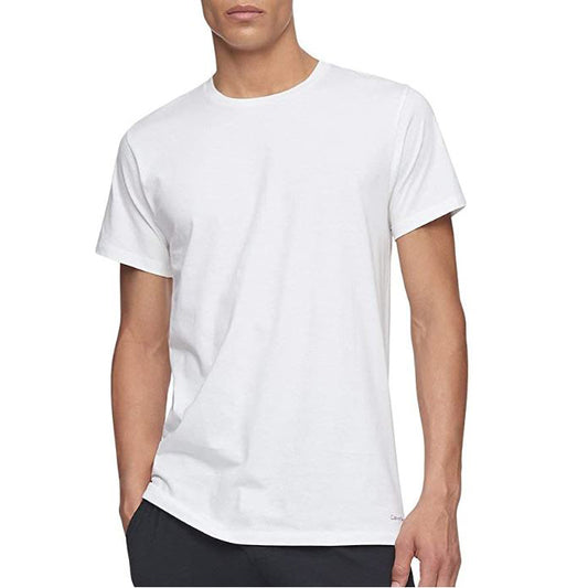 Calvin Klein Men's Cotton Classics Crew Neck T-Shirt White Pack of 3