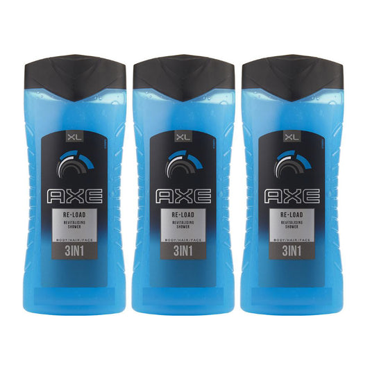 AXE Re-Load Body Wash (3 in 1) 400 ml Men "3-PACK"