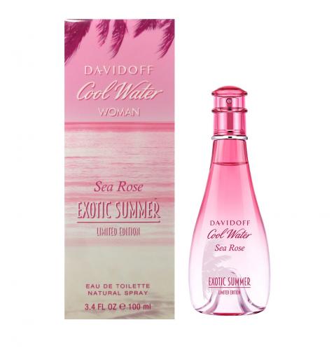 Davidoff Cool Water Sea Rose Exotic Summer Eau De Toilette Spray for Women, 3.4 oz