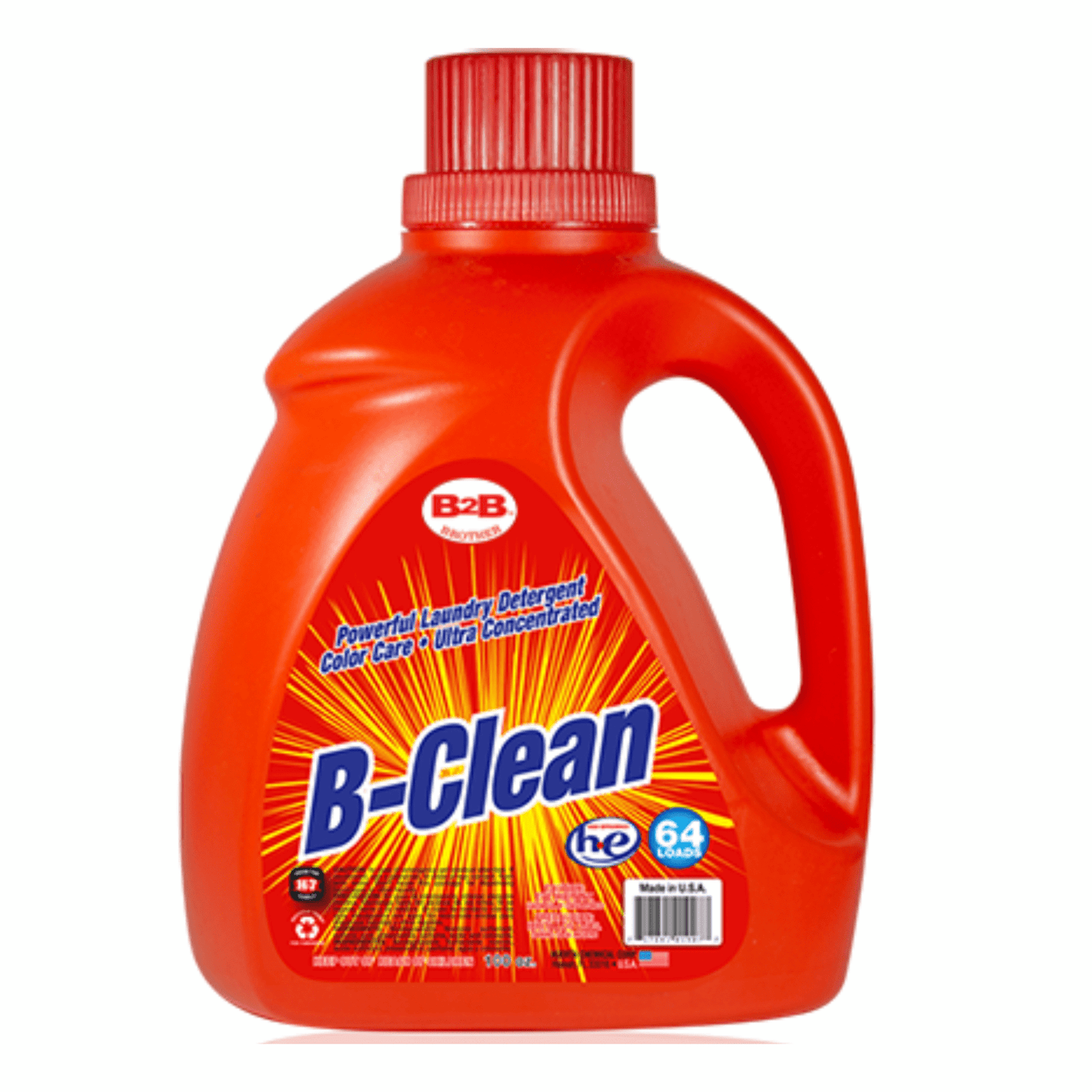 Laundry Detergent 100 oz  B-Clean Powerful By B2B "64 Loads"