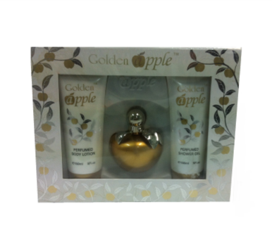 Gold Apple Gift Set Body Lotion + Show Gel + EDP 3.4 oz 100 ml Women