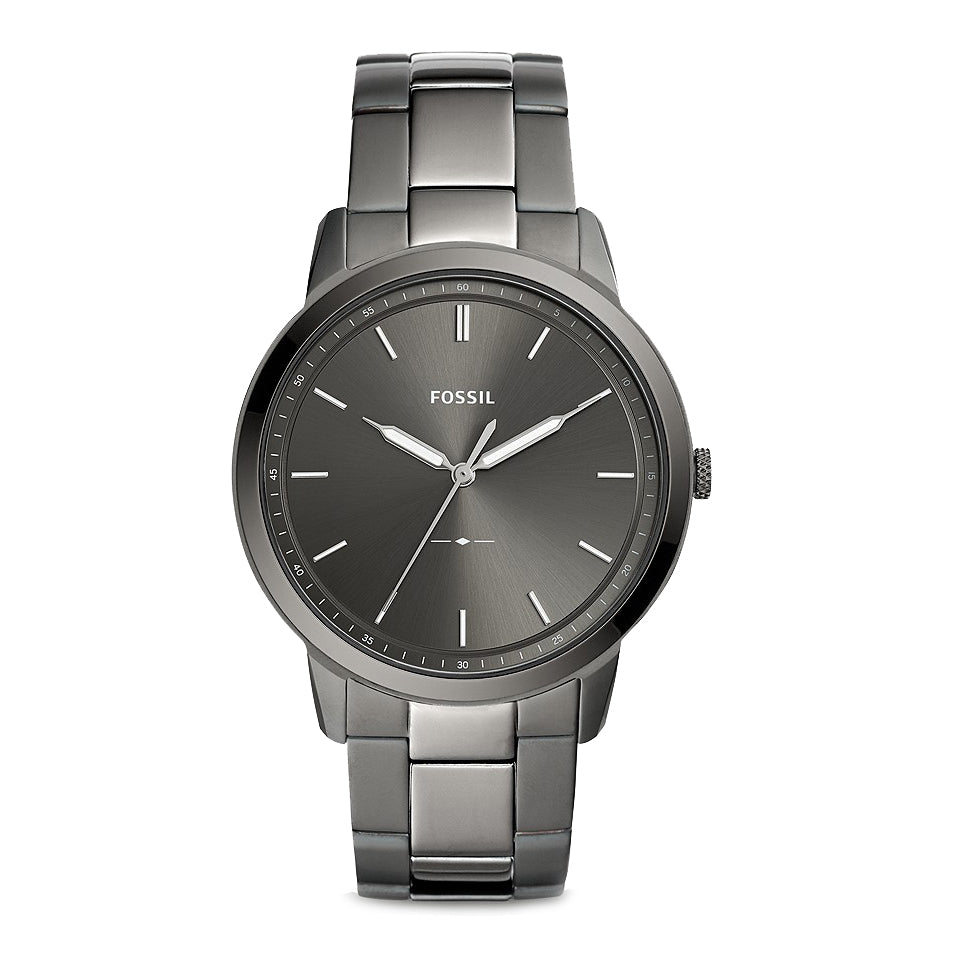 Fossil The Minimalist Three-Hand Smoke Stainless Steel Watch (FS5459) Men