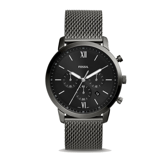 Fossil Neutra Chronograph Smoke Stainless Steel Mesh Watch (FS5419)