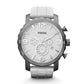 Fossil Chronograph White Rubber Band Analog Watch (JR1427)