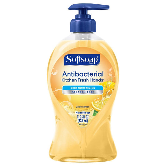 Softsoap Antibacterial Kitchen Fresh Hand Soap Zesty Lemon 11.25 oz 332 ml