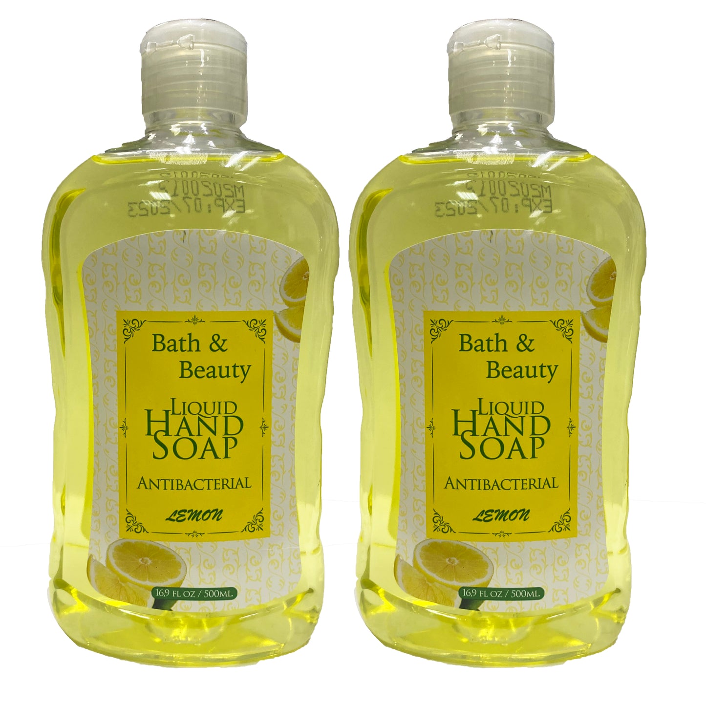 Bath & Beauty Liquid Hand Soap Antibacterial Lemon 16.9 oz "2-PACK"