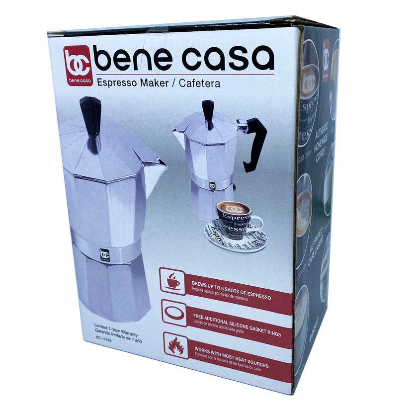 Bene Casa Espresso Maker (Brew Up To 6 Shots of Expresso) Rafaelos