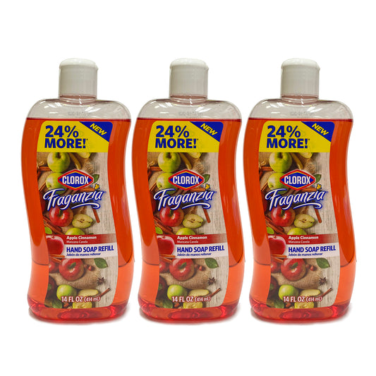 Clorox Fraganzia Apple Cinnamon Hand Soap 14 oz "3-PACK"
