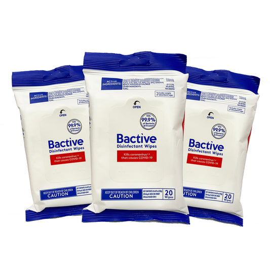 Bactive Heavy Duty Cleansing Disinfectant Wipes 20ct (Pack of 3)
