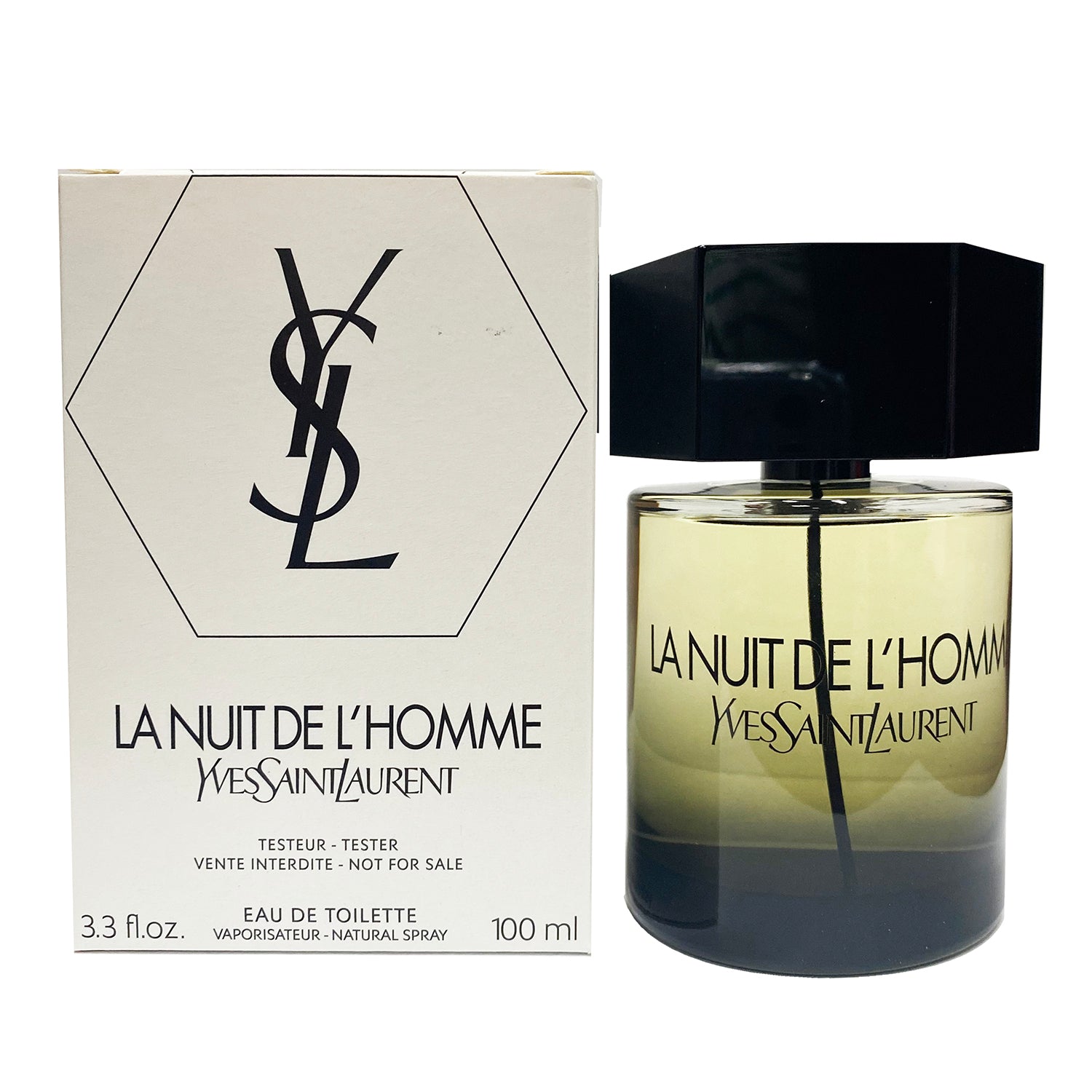 Yves Saint Laurent La Nuit De L'Homme EDT 3.3 oz 100 ml TESTER in white box  Men