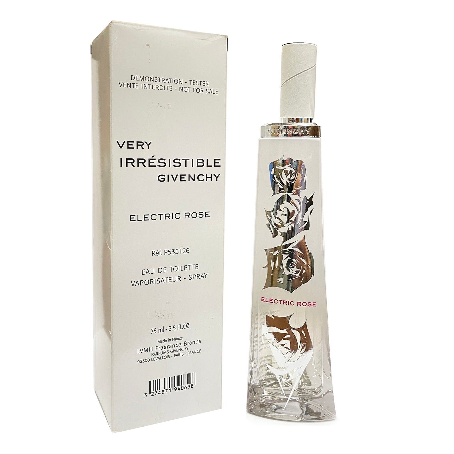 Givenchy Very Irresistible Electric Rose EDT 2.5 oz 75 ml Women TESTER in white box