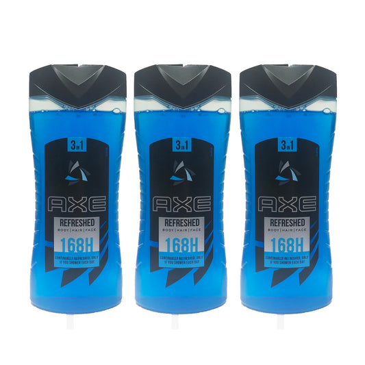 AXE Refreshed 168H Shower Gel 400 ml Men "3-PACK"