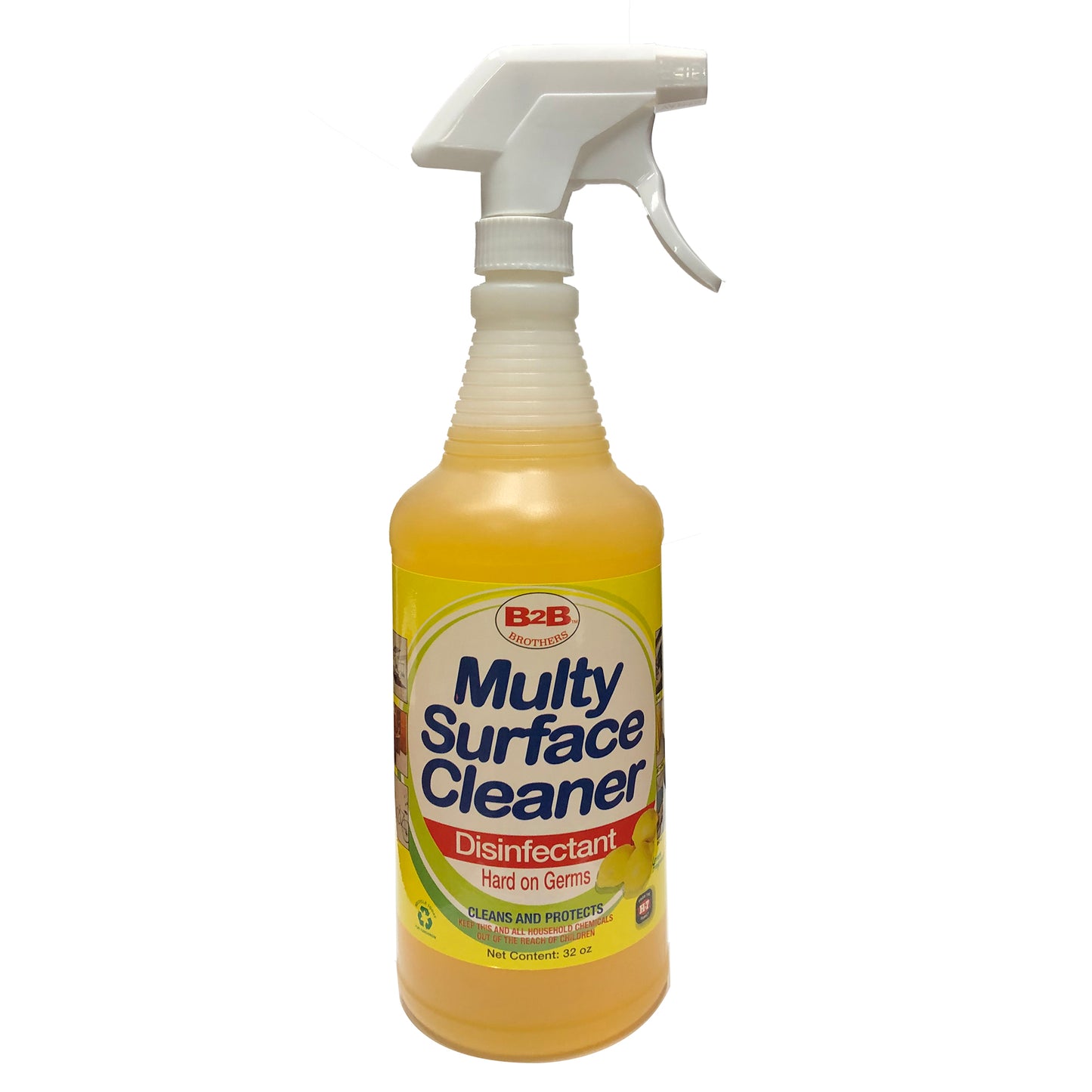 Multy Surface Cleaner Disinfectant "Lemon Fragrance" 32 oz by B2B