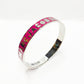 Marc Jacobs Bangle Logo Bracelet Pop Pink/Silver 1PC