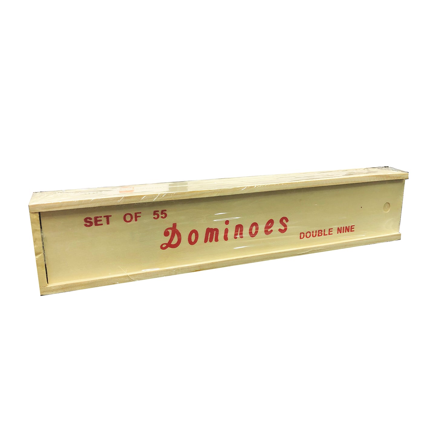 Dominoes Double Nine Set in Wooden Box Large Red