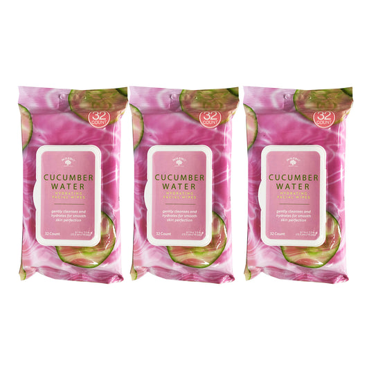 Facial Wipes Cucumber Water 32 ct by Bolero "3-PACK"