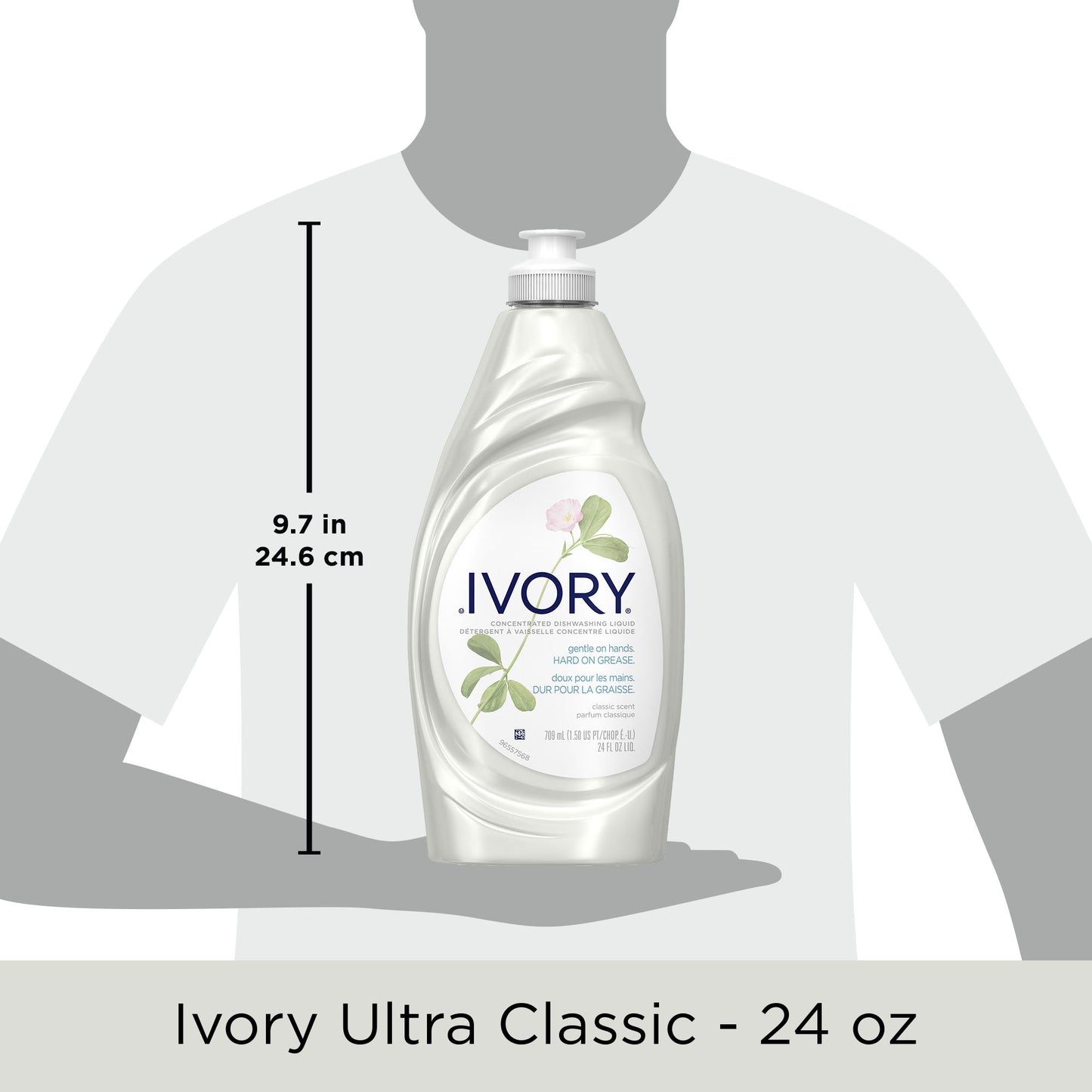Ivory Ultra Concentrated Liquid Dish Soap, Classic Scent, 24 Fl oz