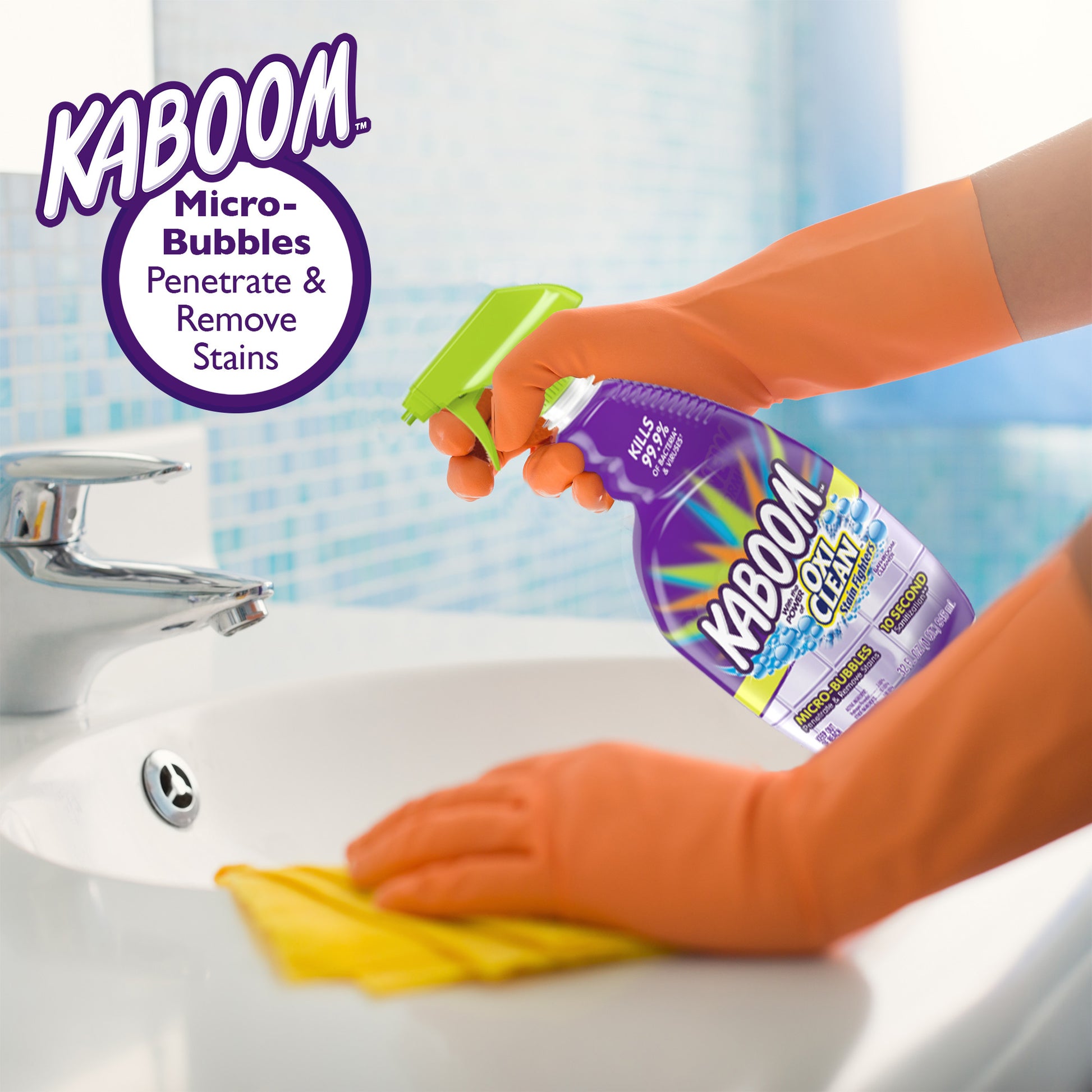 Kaboom Shower, Tub & Tile Cleaner with Oxi Clean 32 oz Pack of 2