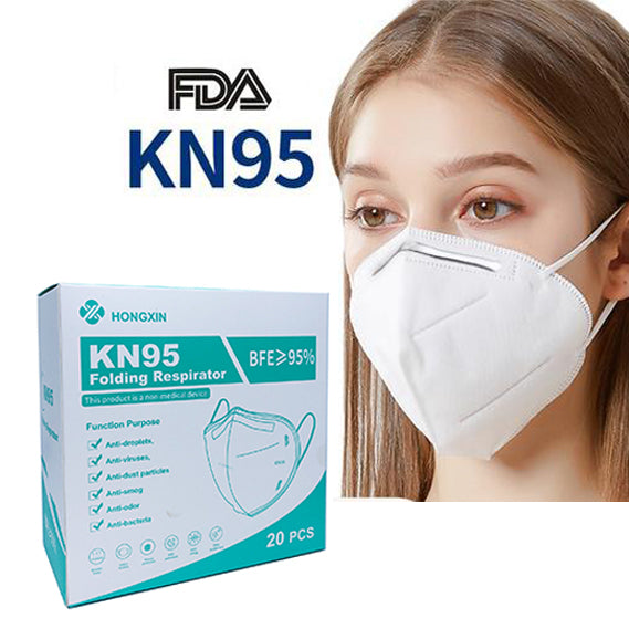 KN95 Face Mask  Folding Respirator 20 pcs by Hongxin