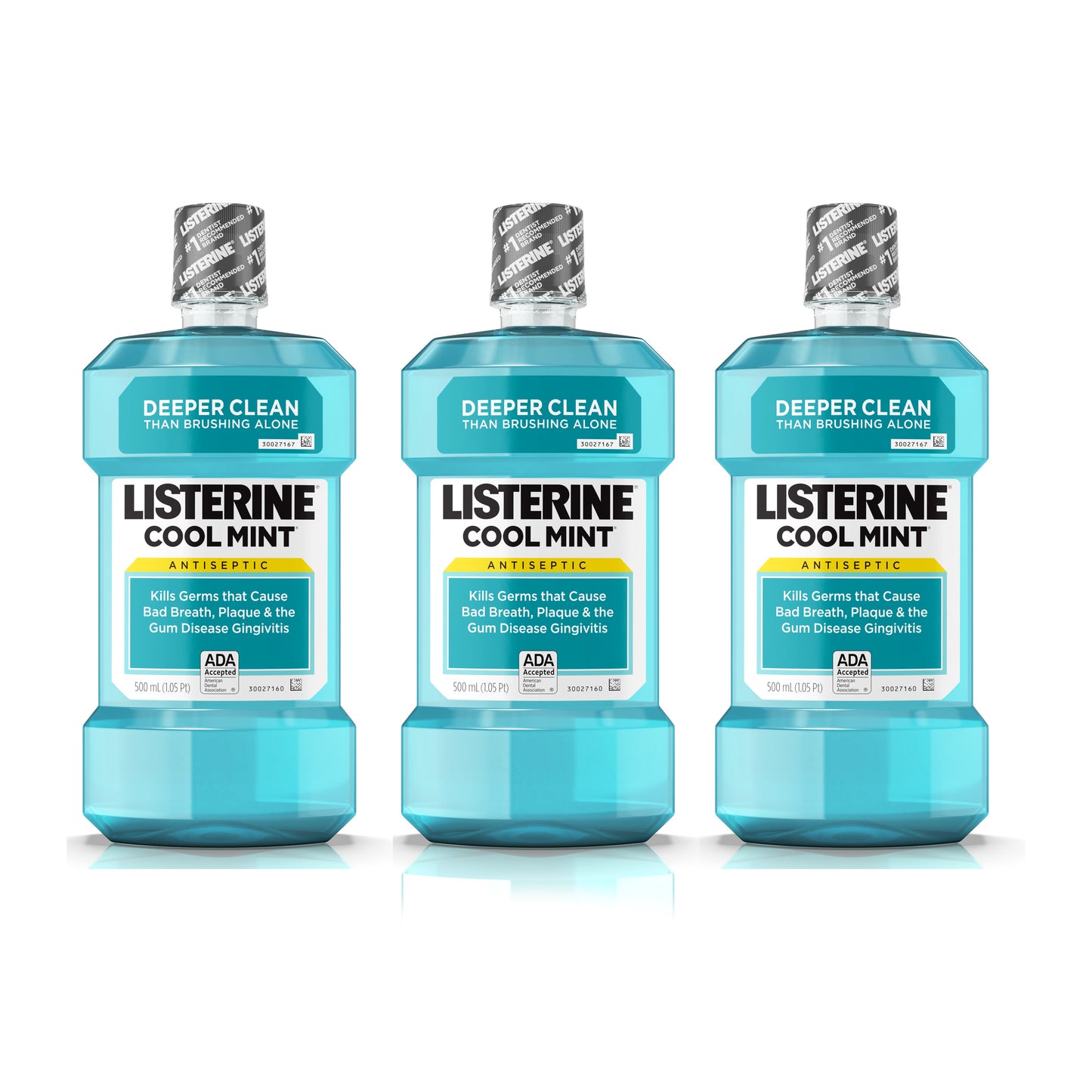 Listerine Cool Mint Antiseptic Mouthwash 500 ML "3-PACK"