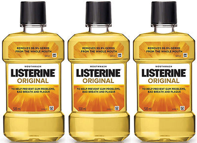 Listerine Original Antiseptic Mouthwash 500 ML "3-PACK"