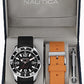Nautica Dual Strap Mens Watch Black/Orange Box Set N11562G