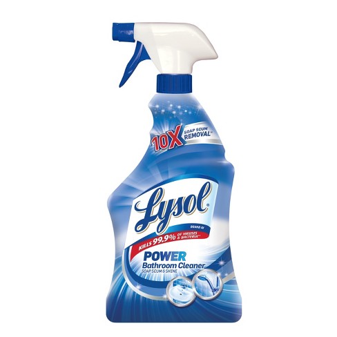 Lysol Power Bathroom Cleaner Spray, Powers Through Soap Scum, 28oz