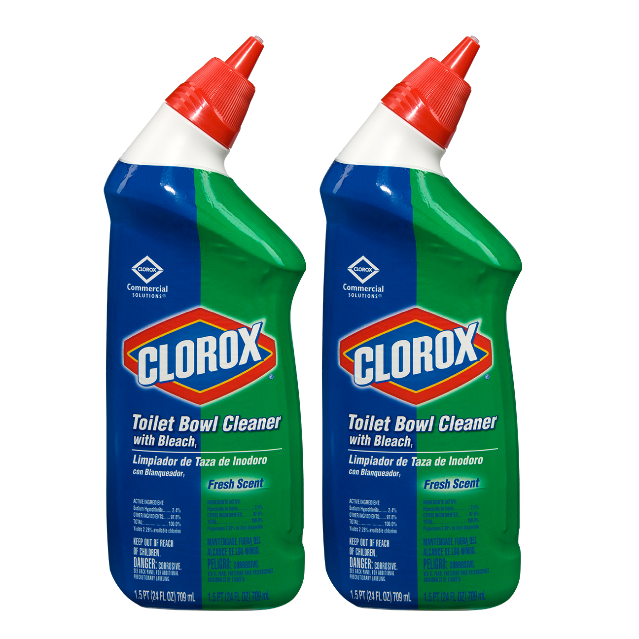 Clorox Toilet Bowl Cleaner with Bleach Fresh Scent 24 oz "2-PACK"