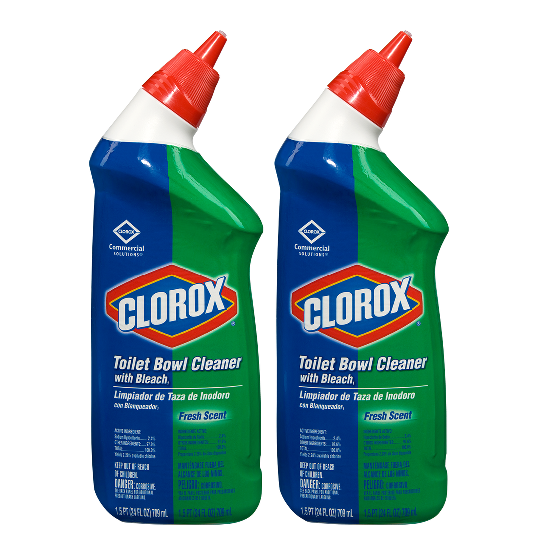 Clorox Toilet Bowl Cleaner with Bleach Fresh Scent 24 oz "2PACK