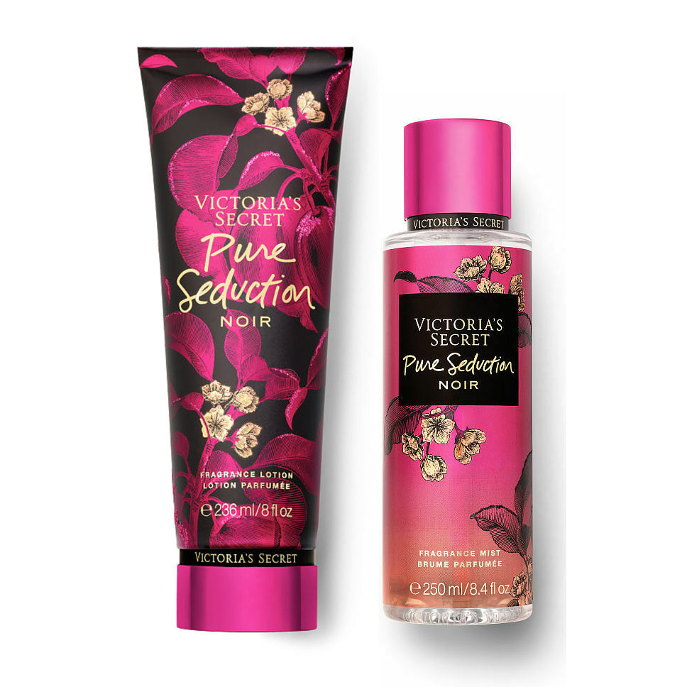 Victoria's Secret Pure Seduction Noir Mist 8.4 oz & Body Lotion 8.0 oz "2-PACK"
