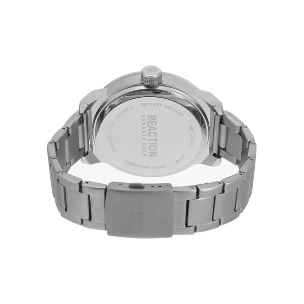 Reaction By Kenneth Cole Silver/Black Analog Watch Rk50092005 Men