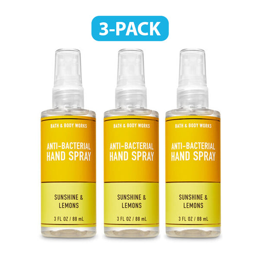 Bath & Body Works Sunshine & Lemons Hand Sanitizer Spray "3-PACK"