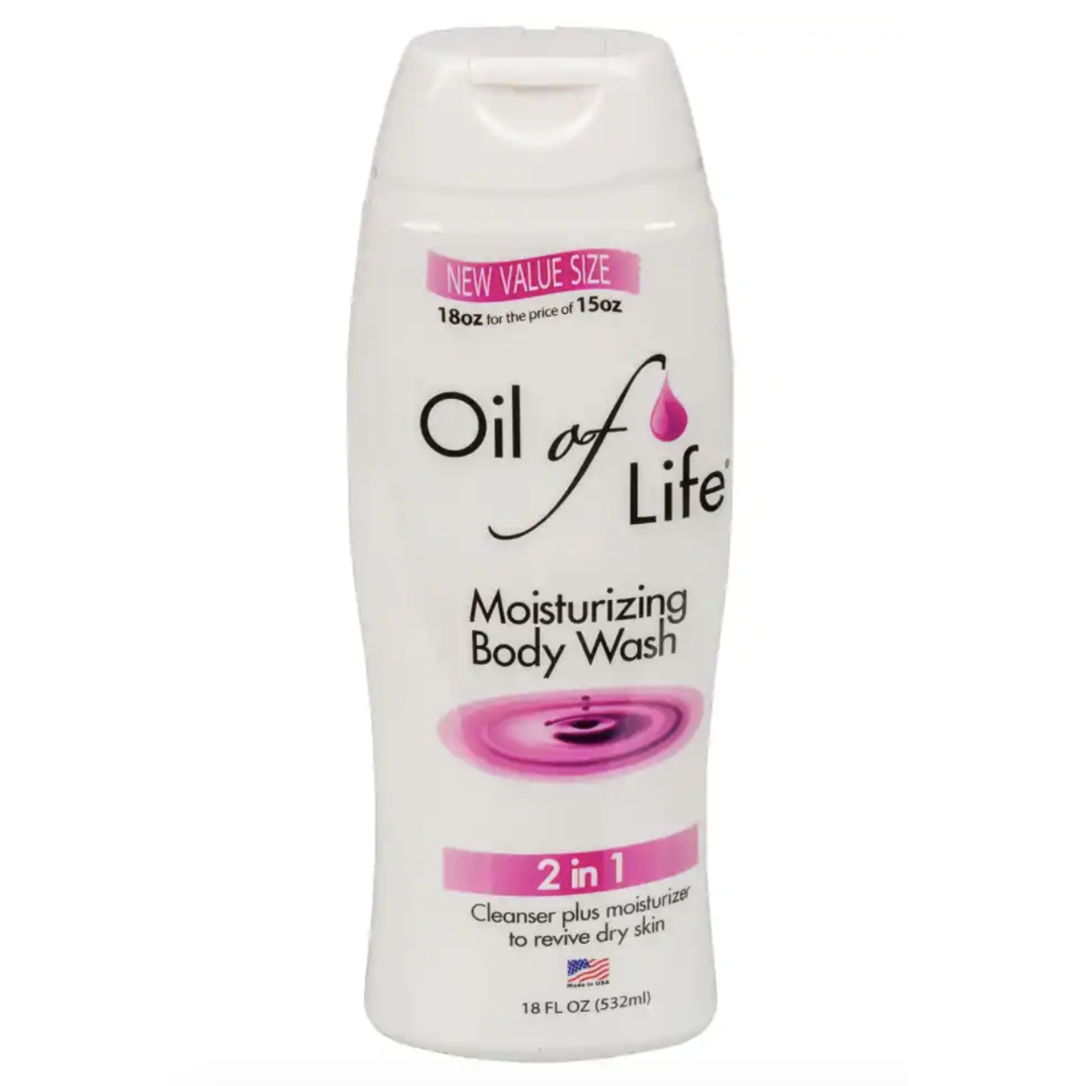 Oil of Life Moisturizing Body Wash 2 in 1 18 Fl Oz