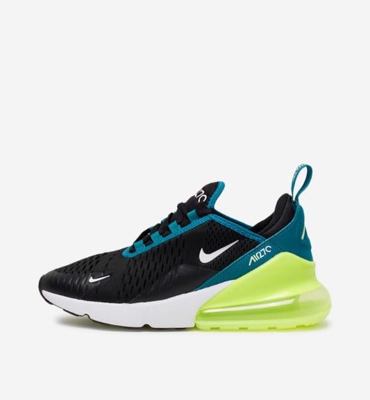 Nike Air Max 270 (GS) Black-White-Bright Spruce STYLE # 943345-026
